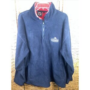 Guinness Official Merchandise Sweatshirt Men's L Black 1/4 Zip Pullover Beer